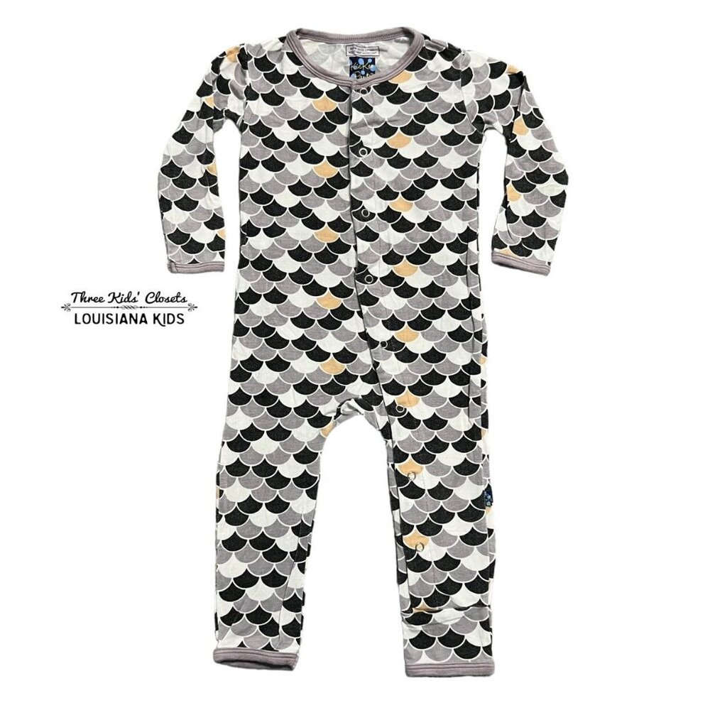 Kickee Pants 12-18m Bamboo Midnight Scales Coverall